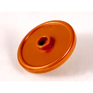 reddish copper minifigure shield circular rimmed face with stud