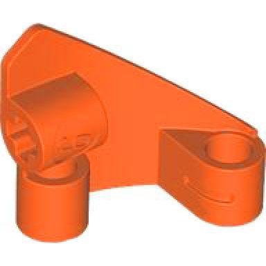 reddish orange technic panel curved 9 3 x 3 tapered left
