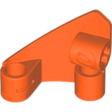 reddish orange technic panel curved 10 3 x 3 tapered right