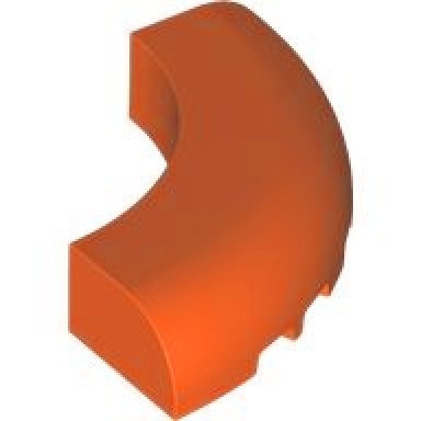 reddish orange brick round corner 5 x 5 without studs
