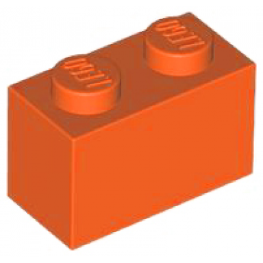 reddish orange brick 1 x 2