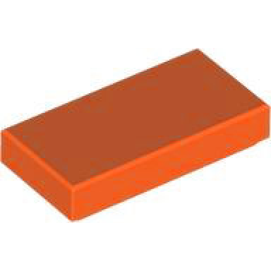 reddish orange tile 1 x 2