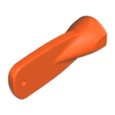 reddish orange minifigure utensil oar paddle head