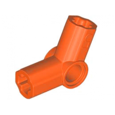 reddish orange technic axle and pin connector angled 5 - 112.5 degrees