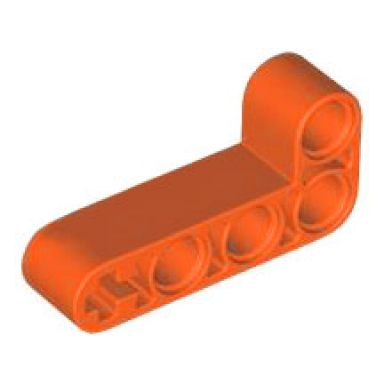 reddish orange technic liftarm modified bent thick l-shape 2 x 4
