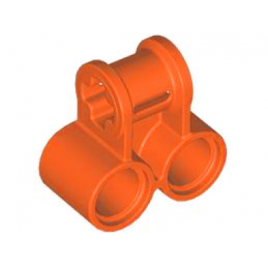 reddish orange technic axle and pin connector perpendicular double