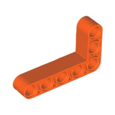 reddish orange technic liftarm modified bent thick l-shape 3 x 5