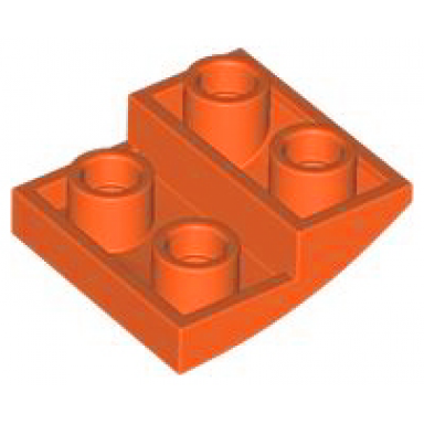reddish orange slope curved 2 x 2 x 2 3 inverted