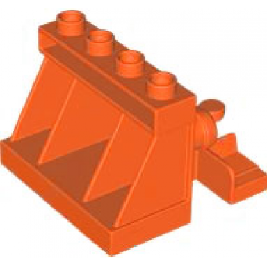 reddish orange duplo train buffer stop