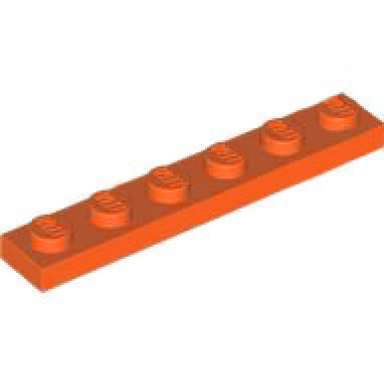 reddish orange plate 1 x 6
