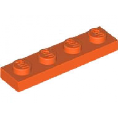 reddish orange plate 1 x 4