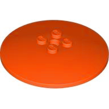 reddish orange dish 6 x 6 inverted radar - solid studs