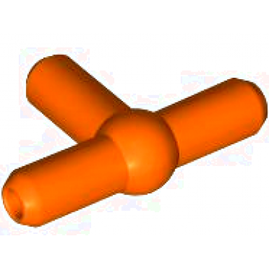 reddish orange pneumatic t piece second version t bar with ball in center