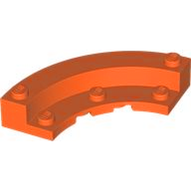 reddish orange brick round corner 5 x 5 macaroni with 4 x 4 round plate macaroni