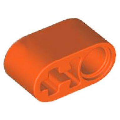 reddish orange technic liftarm thick 1 x 2 - axle hole