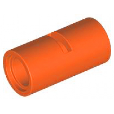 reddish orange technic pin connector round 2l with slot pin joiner round
