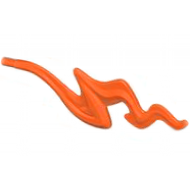 reddish orange wave rounded squiggly with bar end flame