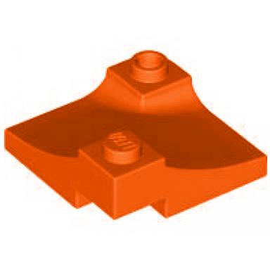 reddish orange arch 3 x 3 inverted corner with raised hollow stud
