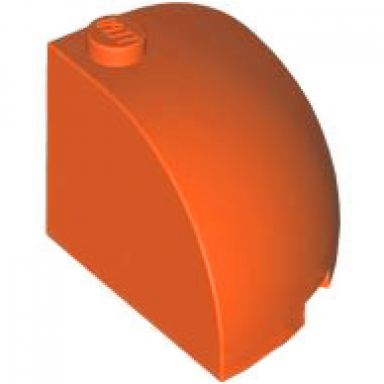 reddish orange brick round corner 3 x 3 x 2 dome top