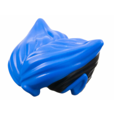 minifigure hair parted to points with pointed ears with molded black streak pattern