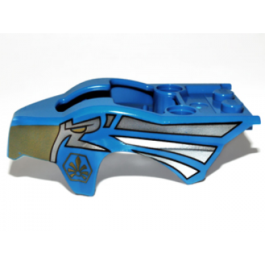 blue flywheel fairing bird raptor shape with eagle and silver ornament pattern