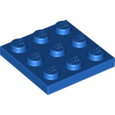 blue plate 3 x 3