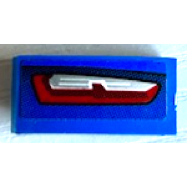 blue slope curved 2 x 1 x 2 3 with red and black taillight pattern model left side sticker - set 75891