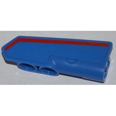 blue technic panel fairing 21 very small smooth side b with red trim line pattern sticker - set 42010