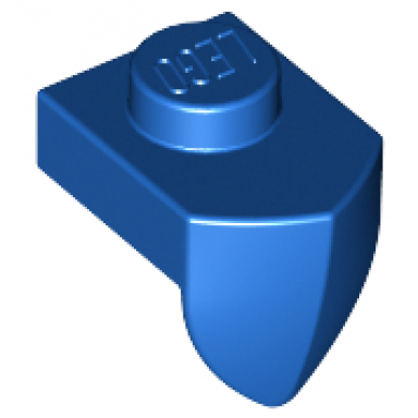 blue plate modified 1 x 1 with tooth vertical