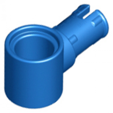 blue technic pin with friction ridges and pin hole
