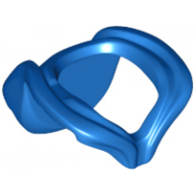blue minifigure hood folded down