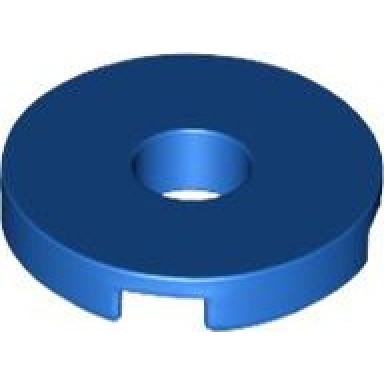 blue tile round 2 x 2 with hole