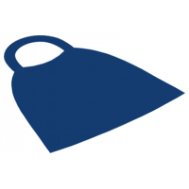 blue duplo wear cloth cape with elastic loop