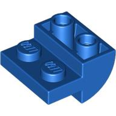 blue slope curved 2 x 2 inverted