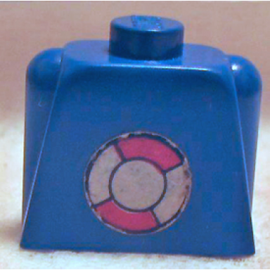 blue torso legoland with life preserver pattern sticker