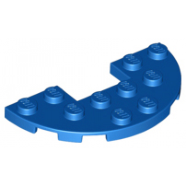 blue plate round half 3 x 6 with 1 x 2 cutout