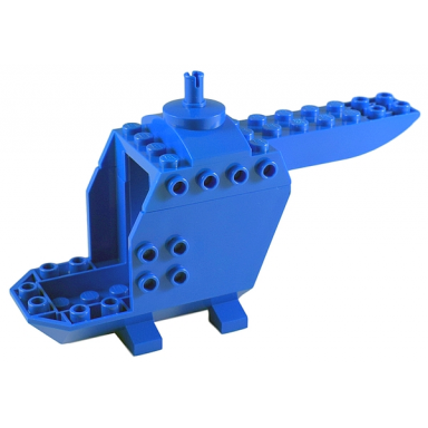 blue helicopter body with top pin