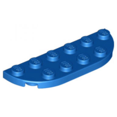 blue plate round corner 2 x 6 double