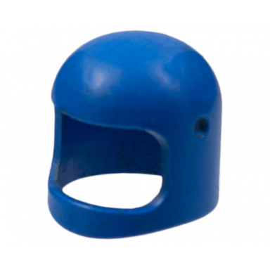 blue minifigure headgear helmet space town with thin chin strap - with visor dimples