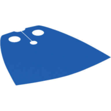 blue minifigure cape cloth standard - spongy stretchable fabric - 3.9cm height