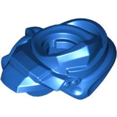 blue minifigure armor shoulder pad and wrap with scabbard for 2 katanas