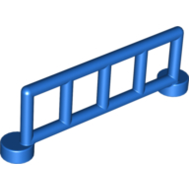 blue duplo fence 1 x 6 x 1 1 2 railing with 5 posts
