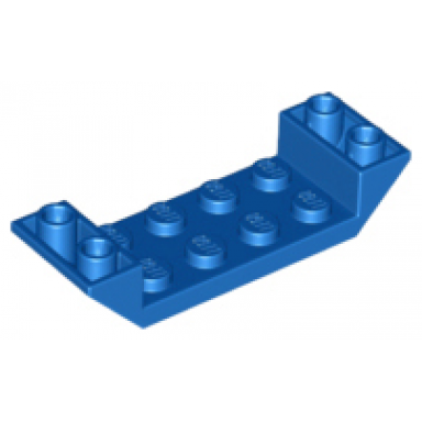 blue slope inverted 45 6 x 2 double with 2 x 4 cutout