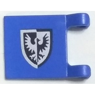 flag 2 x 2 square with black falcon shield bottom round pattern