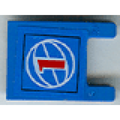 blue flag 2 x 2 square with red number 1 and white wire frame basketball on blue background pattern sticker - sets 3432 3433