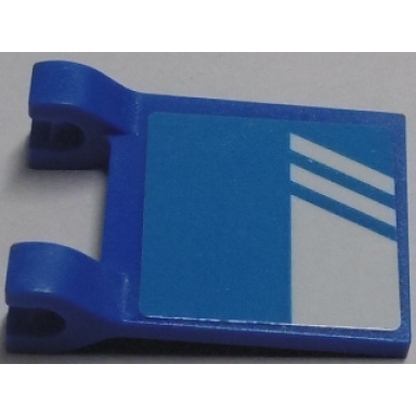 blue flag 2 x 2 square with white stripes on azure background pattern on both sides stickers - set 70611