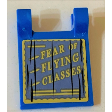 blue flag 2 x 2 square with tan fear of flying classes on sand blue background pattern on both sides stickers - set 75978