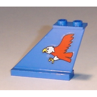 tail 4 x 1 x 3 with red eagle pattern model left side sticker - set 6331