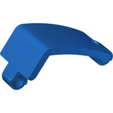 blue technic panel curved 3 x 5 x 3