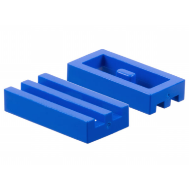 blue tile modified 1 x 2 grille without bottom groove